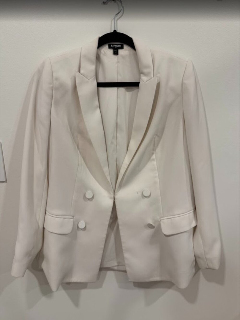 Express Women's Cream Longline Blazer Jacket